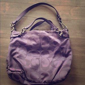 Purple Coach Hand Bag